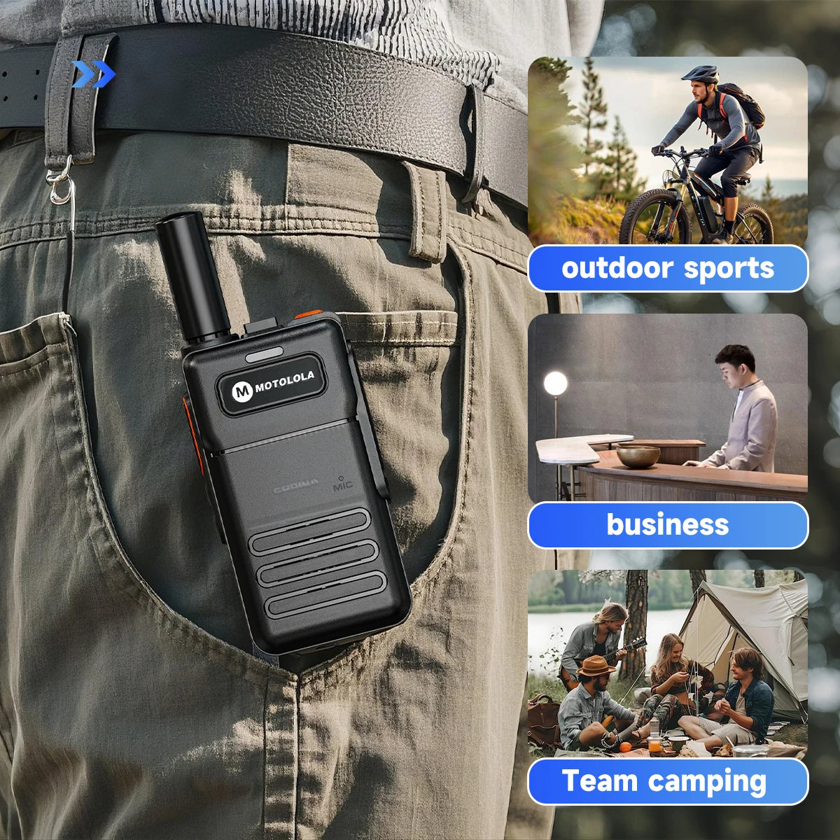 Motolola Mini Walkie Talkie Long Range 16 Channels Professional B6 UHF 400-520MHZ Match Baofeng Two Way Radio