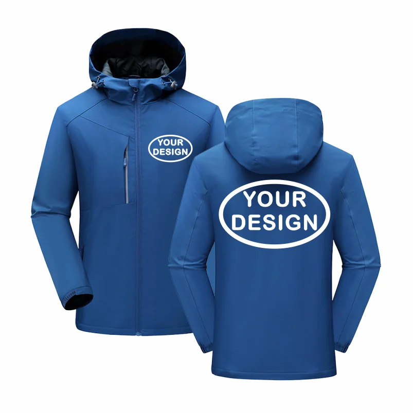 Customized LOGO Winter Jacket Waterproof Warm Thick Windbreaker Brand Design Printed Embroidery Outdoor Windproof Coat