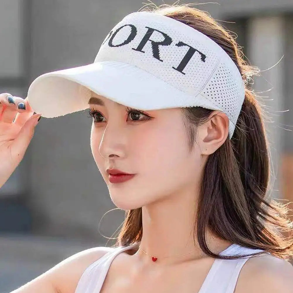 Letter Summer Sports Sun Hats Women Hat Men's Cap Visor UV Protection Empty Caps Outdoor Tennis Golf Running Sunscreen