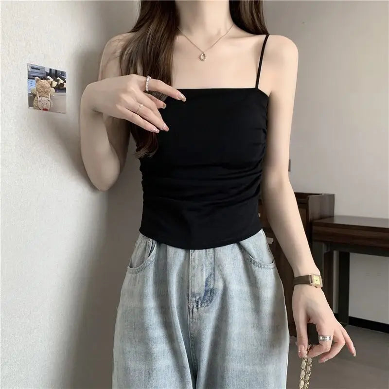 Women's Summer New Chic Sunscreen Chiffon Shirt+Sling+Suit Wide Leg Pants 3 Piece French Elegant Cardigan Trousers Matching Set