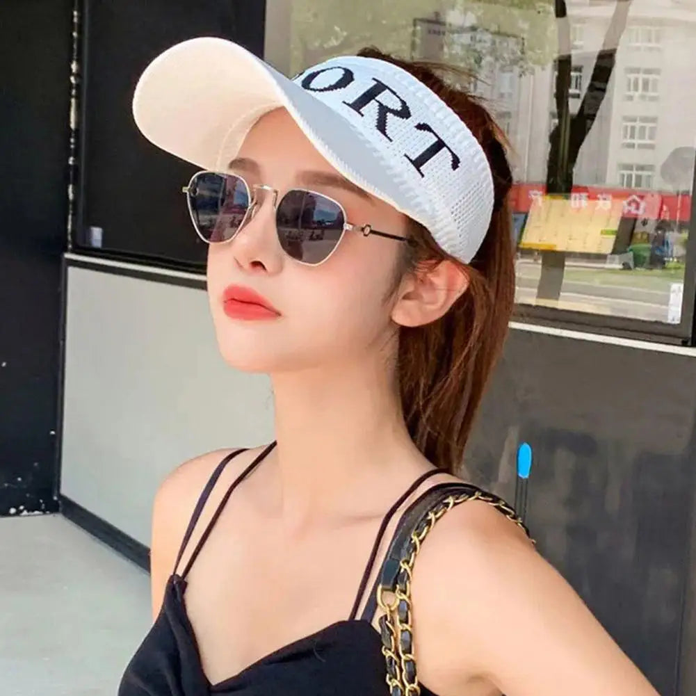 Letter Summer Sports Sun Hats Women Hat Men's Cap Visor UV Protection Empty Caps Outdoor Tennis Golf Running Sunscreen