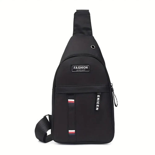 Men's Small Canvas Crossbody Chest Bag, Multifunctional Sling Bag For