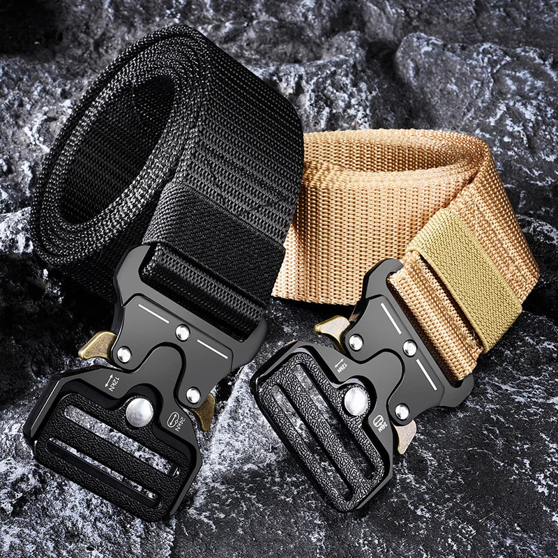 Men Belt Army Outdoor Hunting Tactical Multi Function Combat Survival High Quality Marine Corps Canvas For Nylon Male