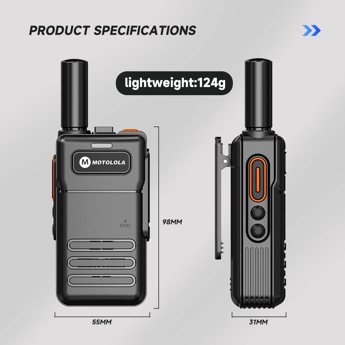 Motolola Mini Walkie Talkie Long Range 16 Channels Professional B6 UHF 400-520MHZ Match Baofeng Two Way Radio