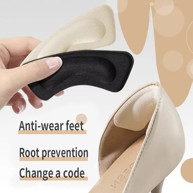 4Pairs Soft Foam Heel Pads for Sport Shoes Adjustable Size Antiwear Feet Pad Cushion Insert Heel Protector Back Sticke Insoler