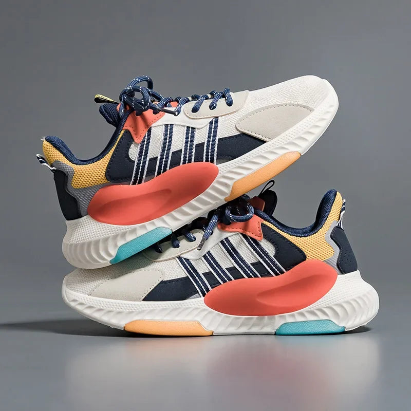 New Sport Shoes  for Women Men Shoes Fashion Lace Up Retro Casual Sneakers Retro Couple Platform Mesh Running Shoes