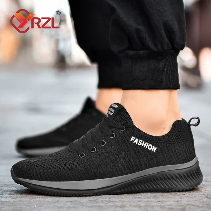 YRZL Sneakers Men Running Shoes Lightweight Sport Shoes Classical Mesh Breathable Casual Shoes Fashion Man Sneakers