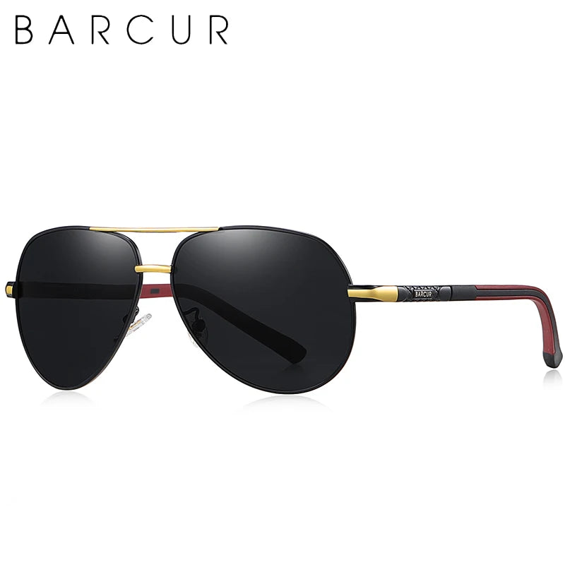 BARCUR Fashion Glasses Hot Style Men sunglasses Polarized UV400 Protection Driving Sun Glass Male Oculos De Sol