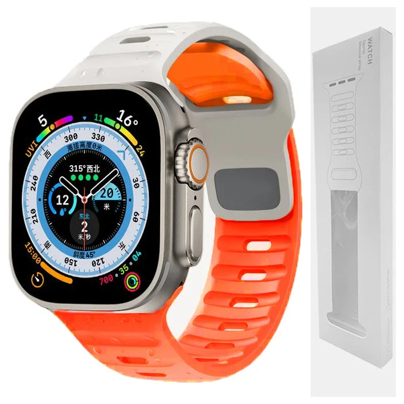 Soft Silicone Strap For Apple Watch Band Ultra