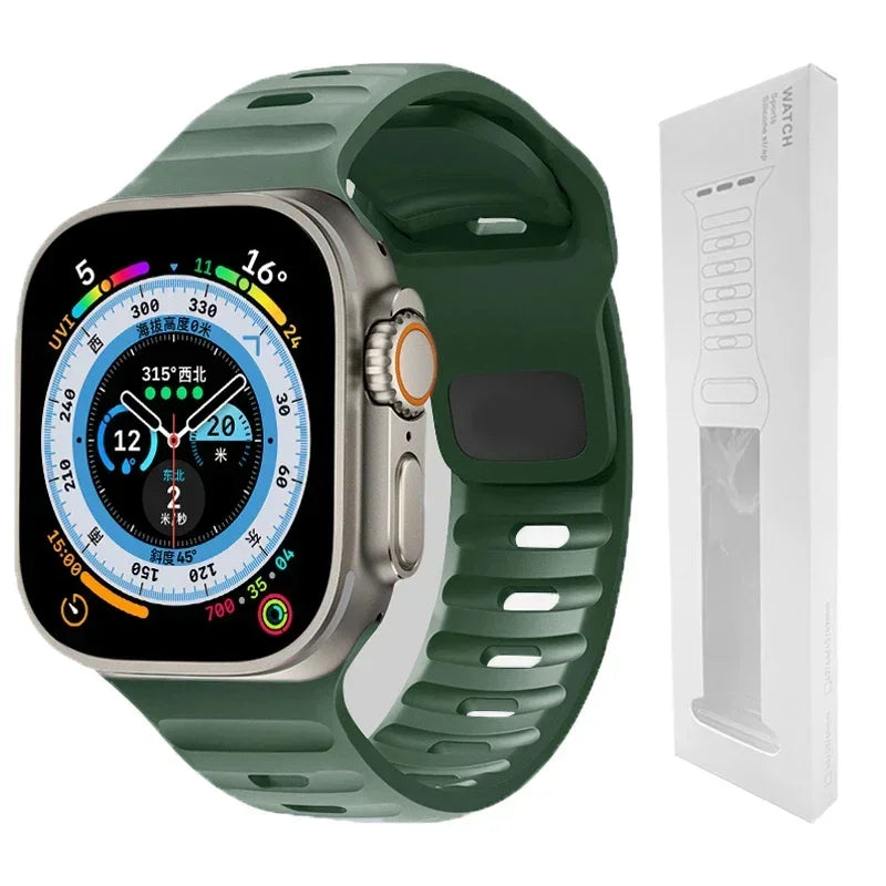 Soft Silicone Strap For Apple Watch Band Ultra