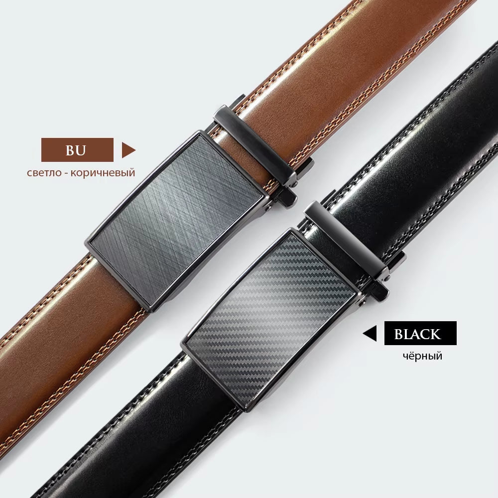 Mens Leather Belt Automatic Genuine