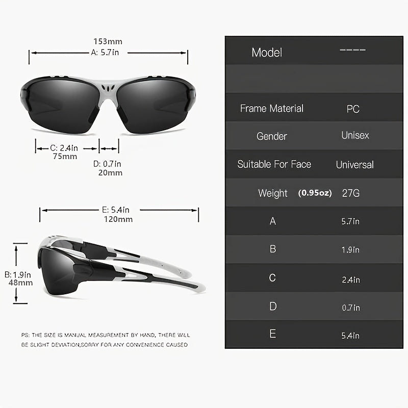 1pair/2pairs, Trendy Cool Wrap Around Polarized Sunglasses, For Men Women Outdoor Sports Party Vacation Travel Cycling Fishing Supplies Photo Props, Ideal Choice For Gifts