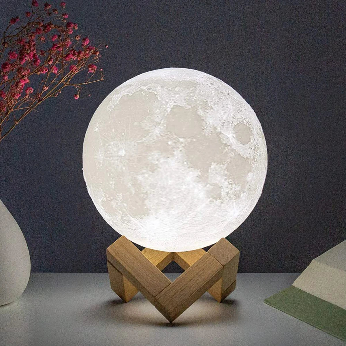 Stand Starry Lamp Bedroom Decor Night Lights Kids Gift Moon Lamp