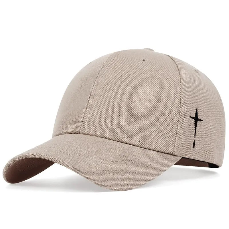 Unisex Simple Cross Water Drop Embroidery Baseball Caps Spring
