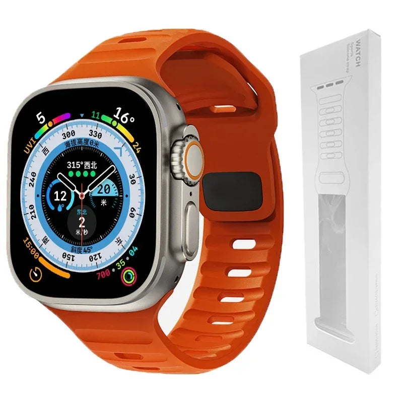 Soft Silicone Strap For Apple Watch Band Ultra
