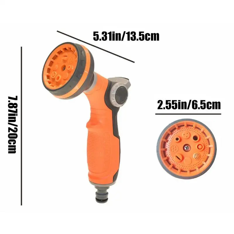 Spray Nozzles For Garden Hose Water Pipe Sprayer High Pressure Hose Nozzle Handheld Gardening Tools 8 Adjustable Spray Patterns