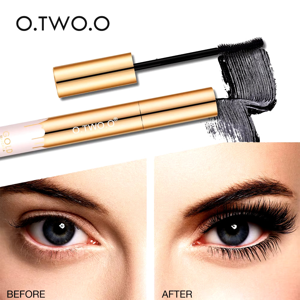 Eye Lashes Brush Beauty Makeup Long-Wearing Gold Color Mascara