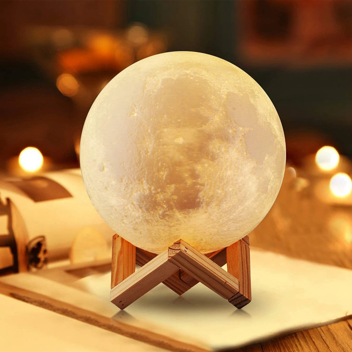 Stand Starry Lamp Bedroom Decor Night Lights Kids Gift Moon Lamp