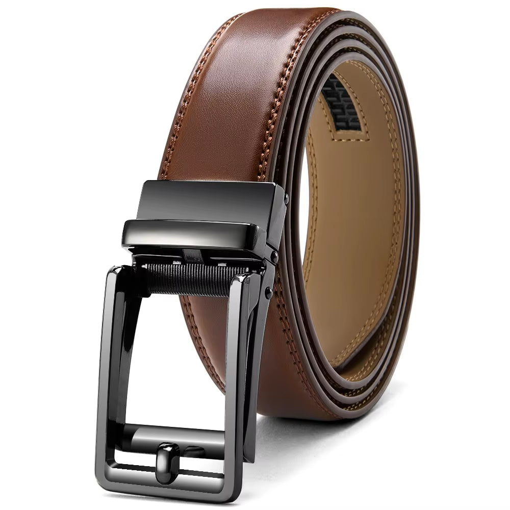 Mens Leather Belt Automatic Genuine