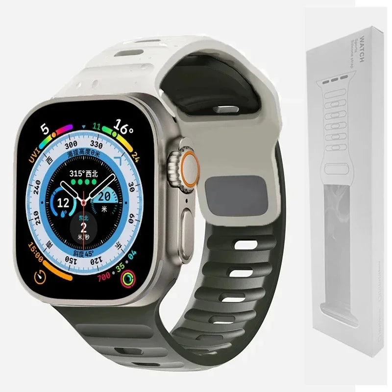 Soft Silicone Strap For Apple Watch Band Ultra