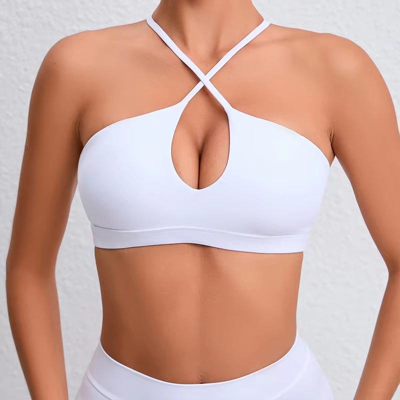 Stretch Women Sports Underwear Fitness Workout Cross Yoga Bra Sexy Sports Bra