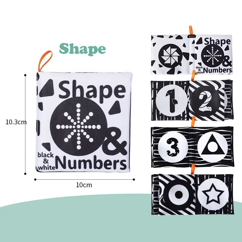 Soft Baby Fabric Book Interactive Sensory Activity Cloth Book for Babies First Educational Montessori Early Learning Game