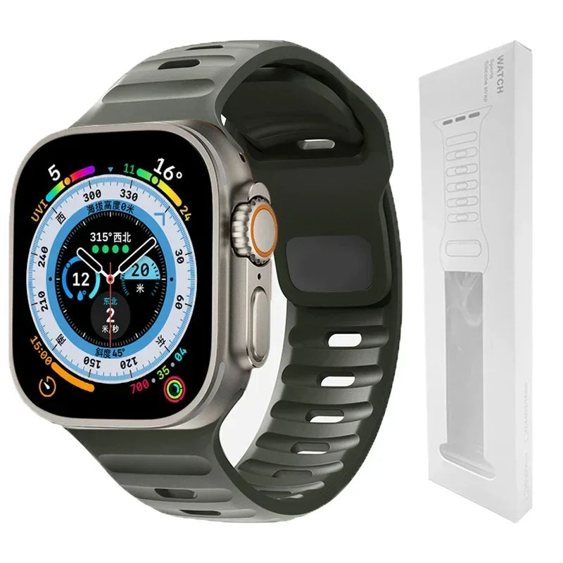 Soft Silicone Strap For Apple Watch Band Ultra
