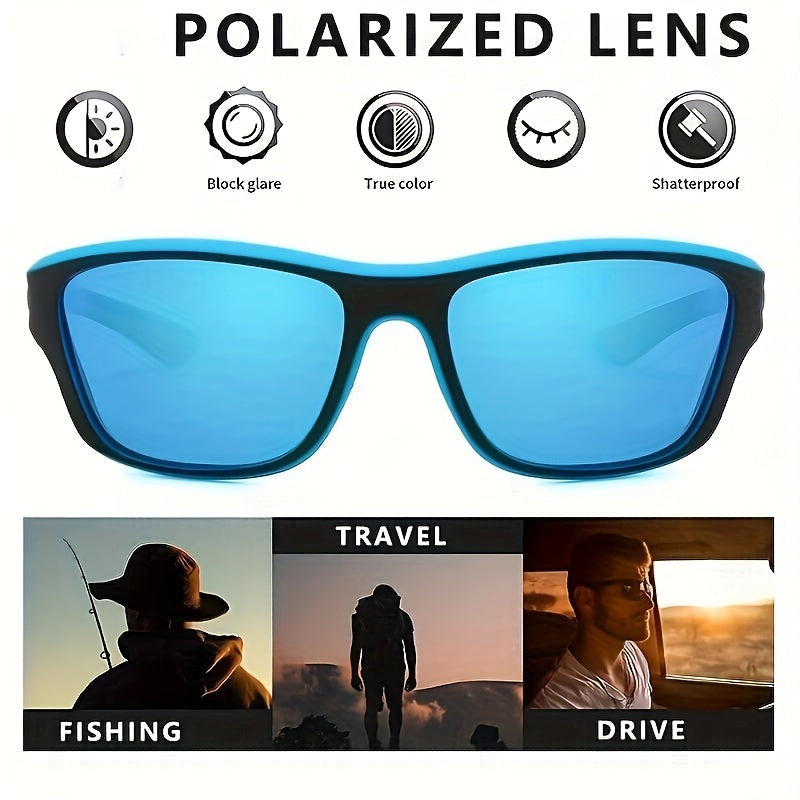 1pc Trendy Classic Retro Polarized With Strap, For Men Women Outdoor Sports Vacation Travel Driving Fishing Cycling Decors Photo Props