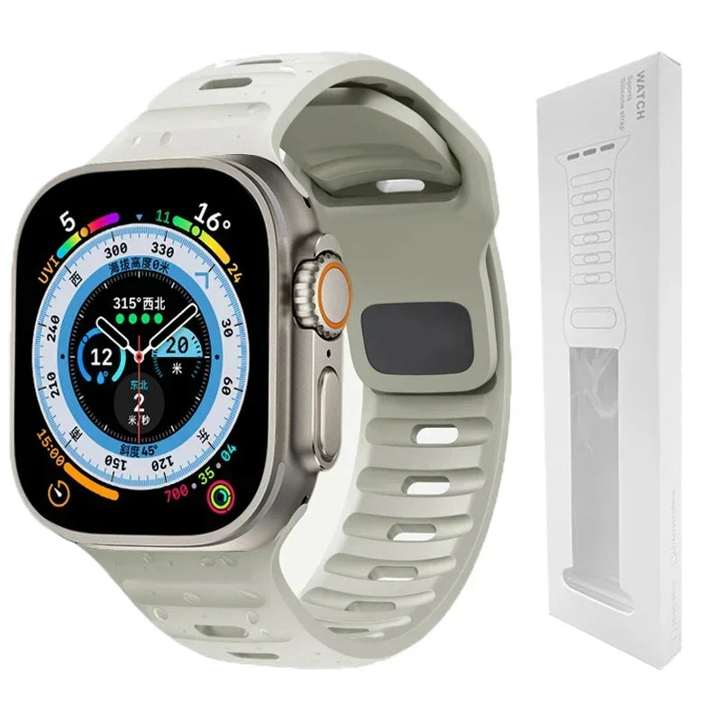 Soft Silicone Strap For Apple Watch Band Ultra