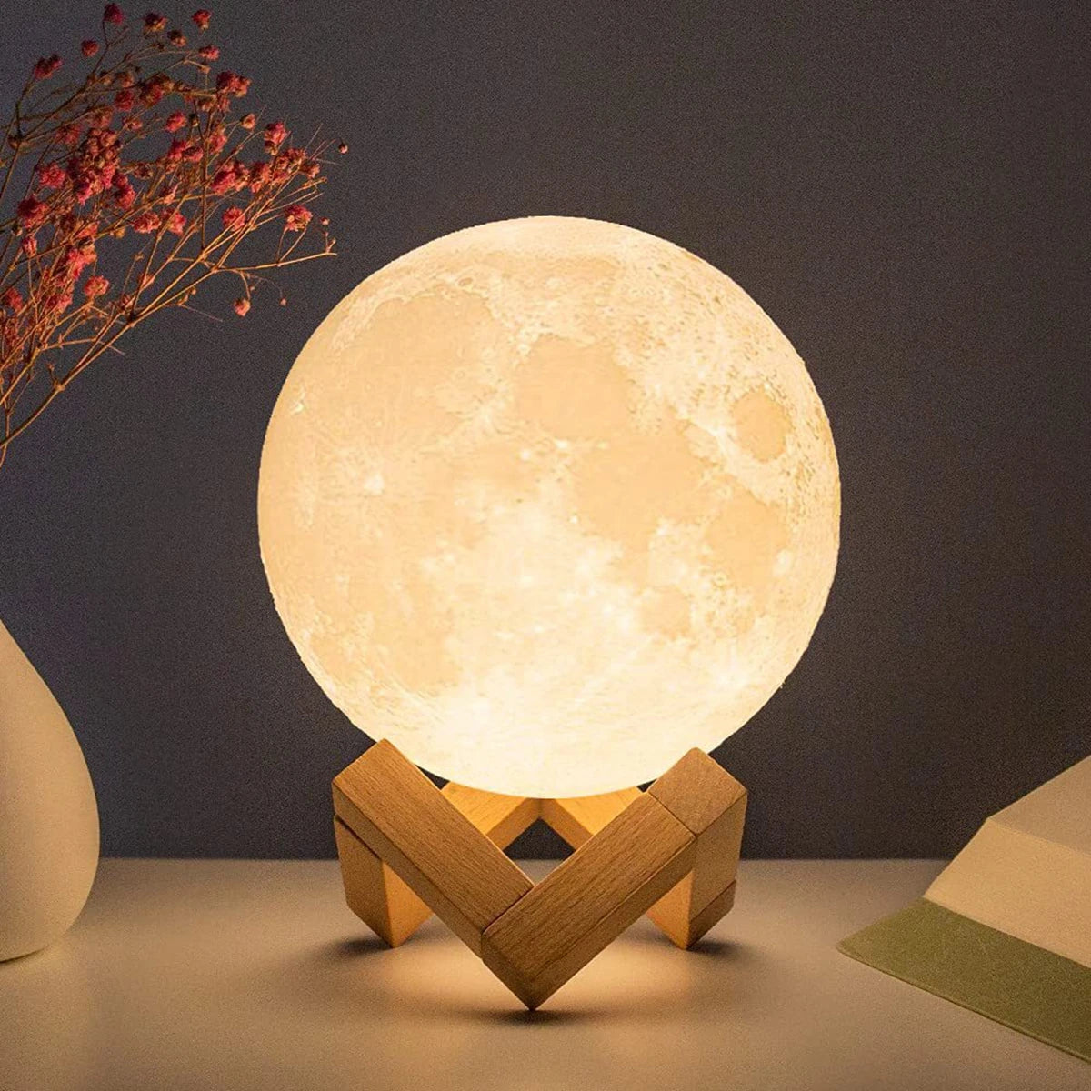 Stand Starry Lamp Bedroom Decor Night Lights Kids Gift Moon Lamp