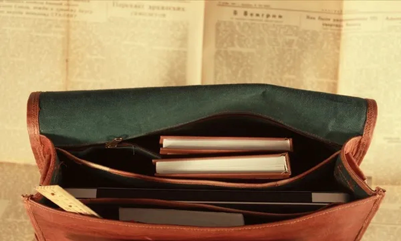 Leather Bags Vintage Handmade Leather Messenger Bag