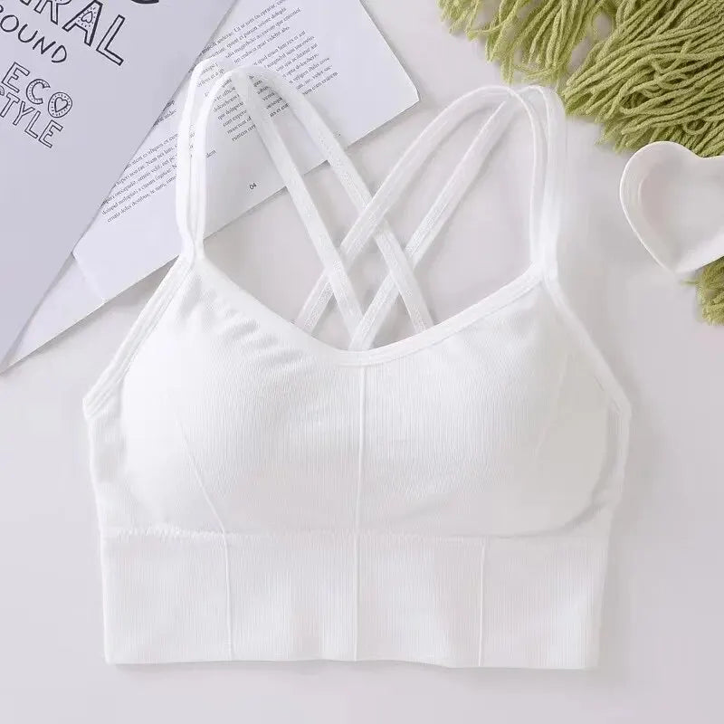 Sexy Women Tops Back Cross Strap Tank Top Push